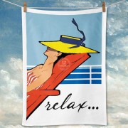 Linen Tea Towel - Relax